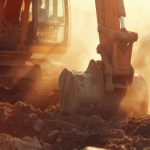 digging for soil using an excavator, in the style of anamorphic lens flare, light maroon and bronze, commercial imagery, 32k uhd, soft mist, desertwave, close up --ar 110:63 --v 6 Job ID: 30b89877-ce95-4ab0-8d16-264278f8fe28
